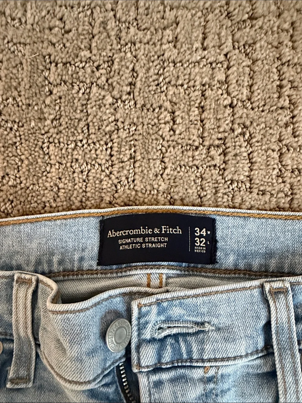 Abercrombie & Fitch Light Wash Straight-Leg Jeans